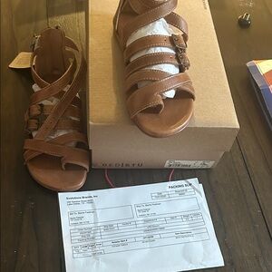 BED|STU Miya Tan Leather Sandals